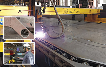 5 Axis Bevelling Torch for edge preparation in x-y direction of long plate